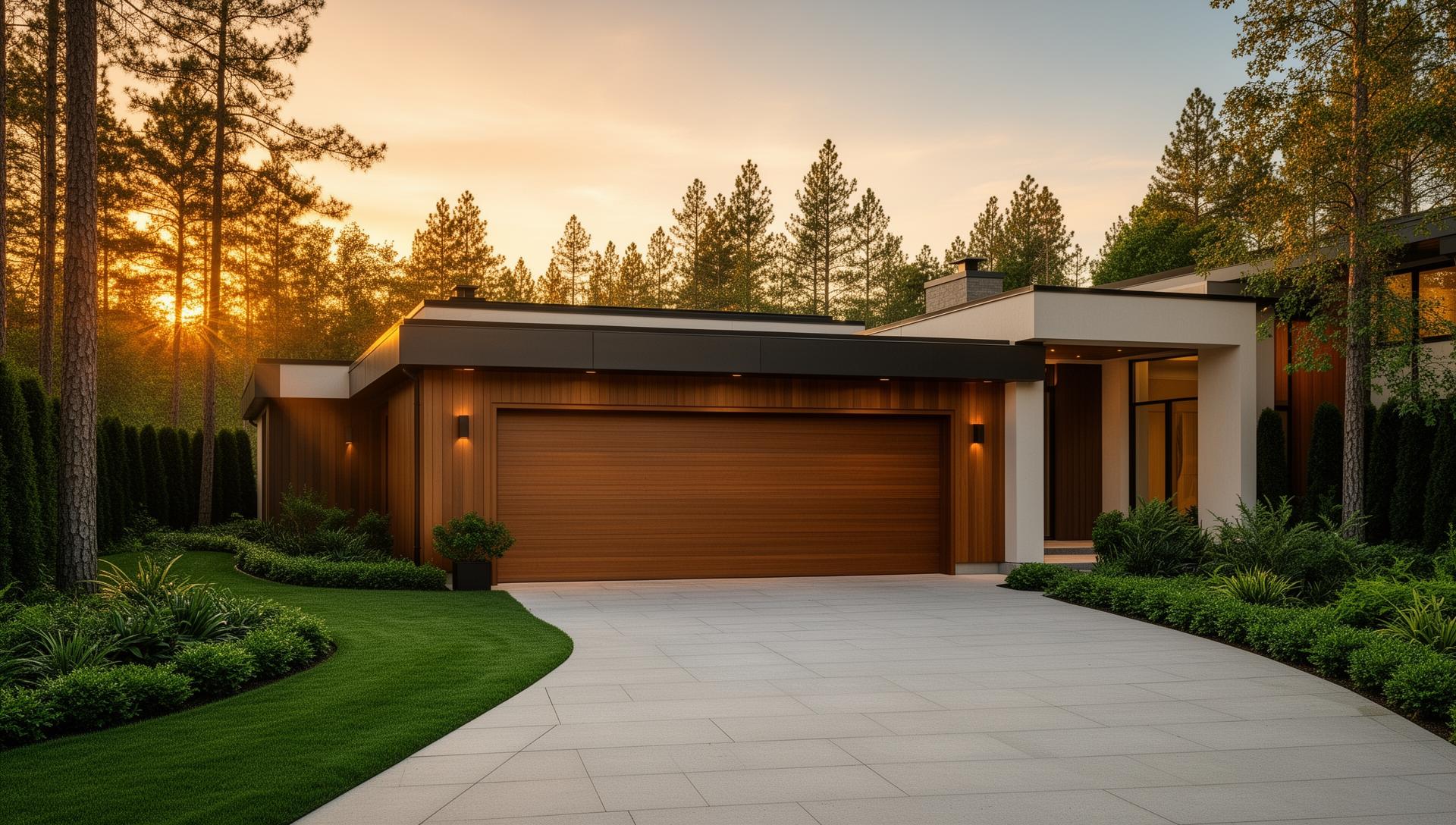 Modern garage door installation by Garage Door Brewster